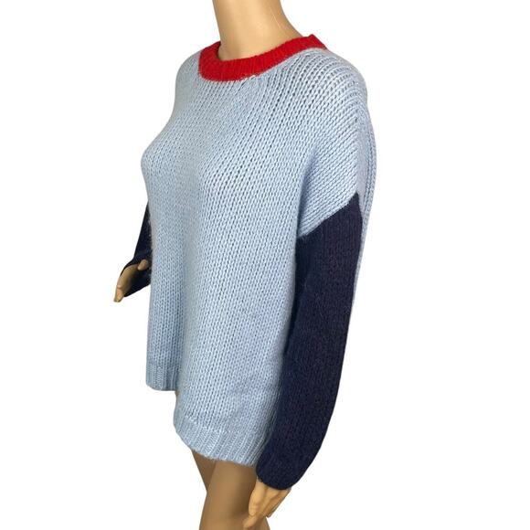 Xirena Big Sky Apres Ski Oversized Slouchy Alpaca Blend Colorblock Sweater S - Picture 5 of 9